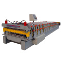 QIANJIN CE certificate double layer metal roofing sheet glazed tile roll forming machine with two different models